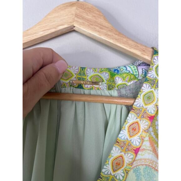 NEW Alexis Tessie Fully Lined Front Tie Blouson Sleeves Mini Dress Rococco Sz XS - Picture 4 of 8